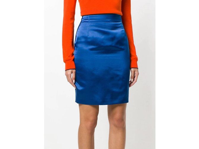 Falda azul eléctrico de Gianni Versace - vista 2