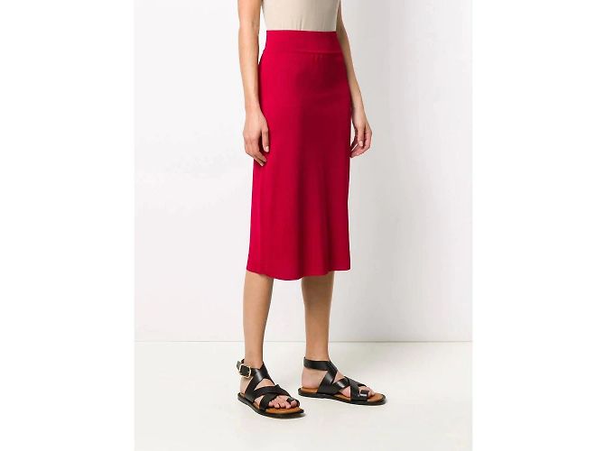 Falda de punto roja Céline - vista 2
