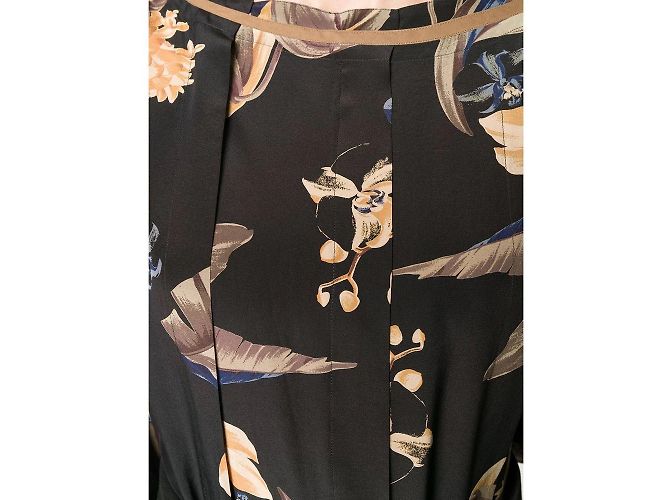 Gianni Versace Blumenbluse aus Seide Mehrfarben - Ansicht 5