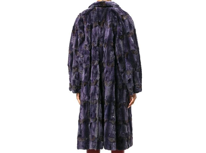 Fendi abrigo de piel de zorro morado Púrpura - vista 2