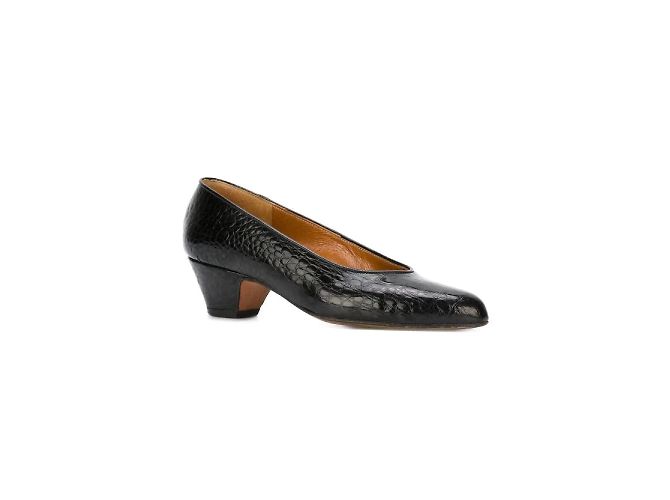 Fendi glänzende schwarze Lederpumps - Ansicht 2