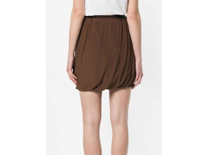 Gonna Chloé in seta marrone - vista 3