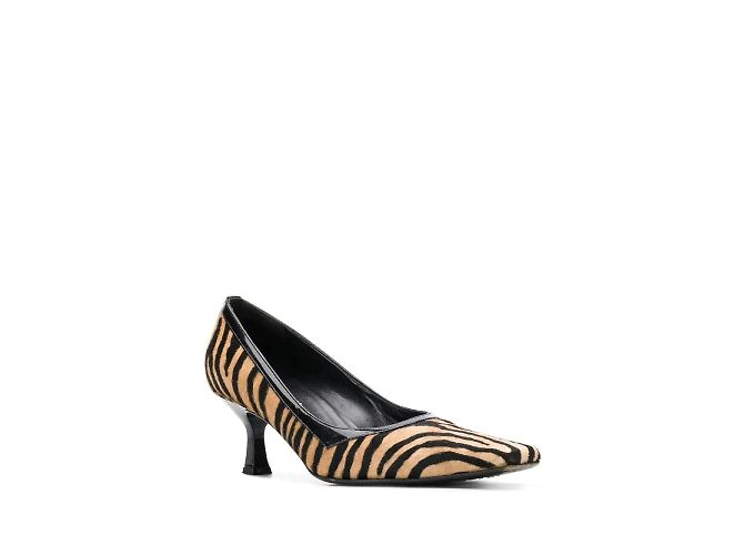 Décolleté Animalier Gianni Versace Nero Beige Sabbia - vista 2