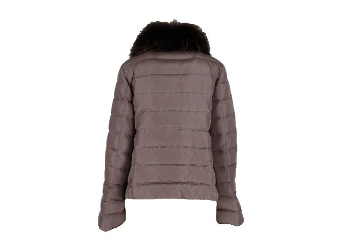 Moncler Daunenjacke mit Pelz Braun - Ansicht 2