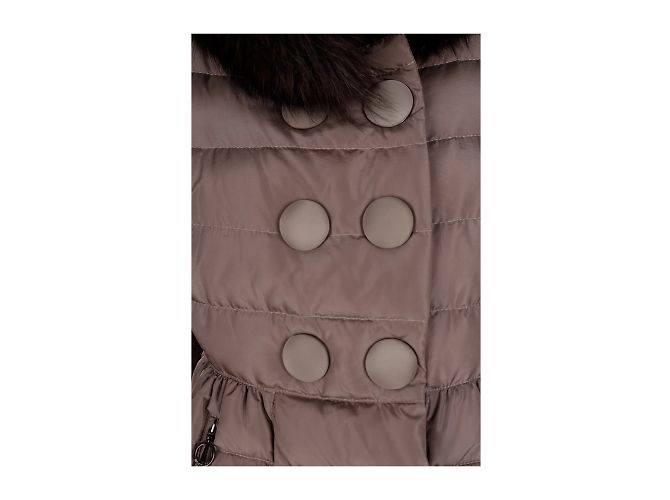 Moncler Daunenjacke mit Pelz Braun - Ansicht 3