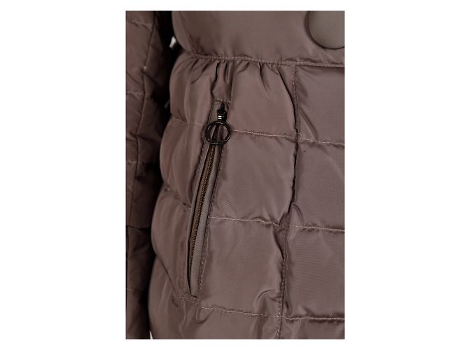 Moncler Daunenjacke mit Pelz Braun - Ansicht 4