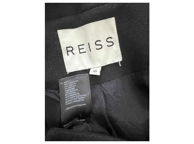 Caban Reiss de lana negro - vista 4