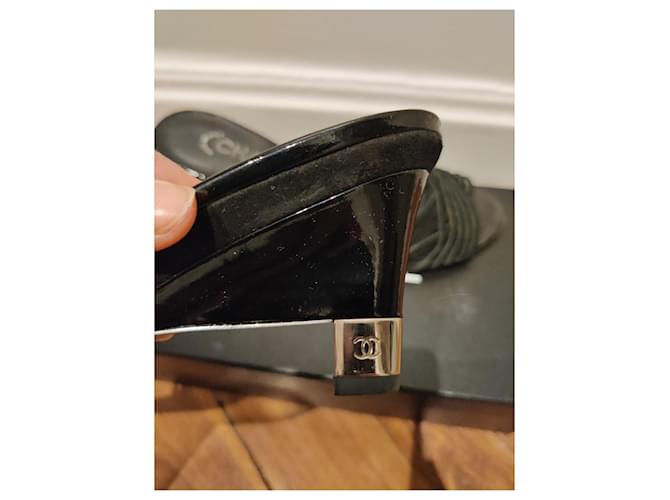 Mules con zeppa Chanel Nero - vista 4