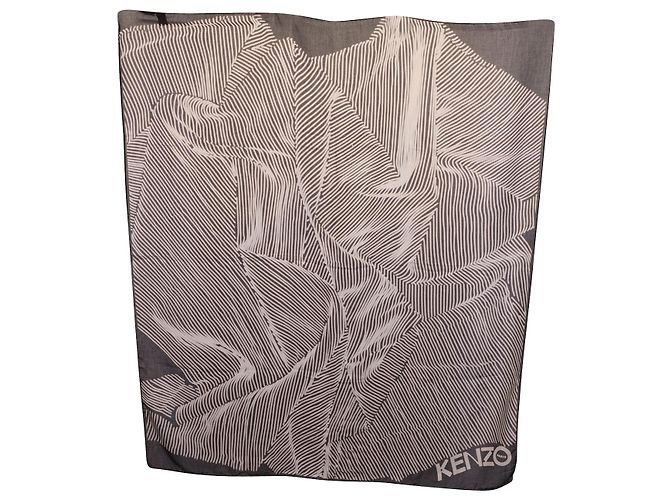 Bufanda estampada Kenzo en modal marrón - vista 4