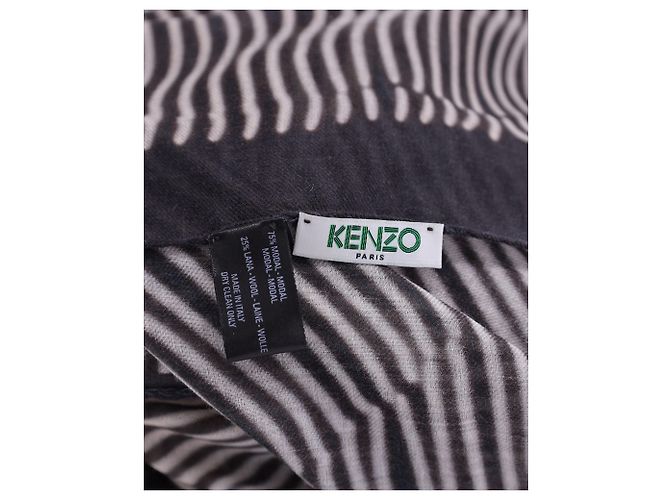 Bufanda estampada Kenzo en modal marrón - vista 5