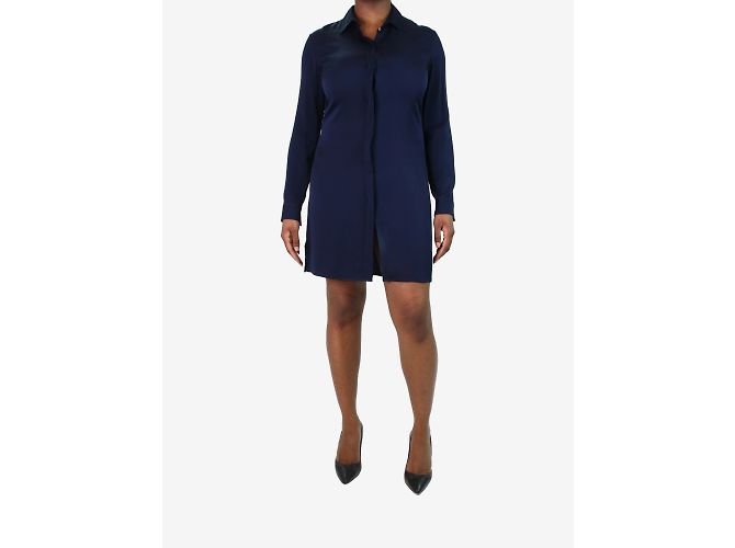 The row Abito chemisier in seta blu navy - taglia US 10 - vista 3