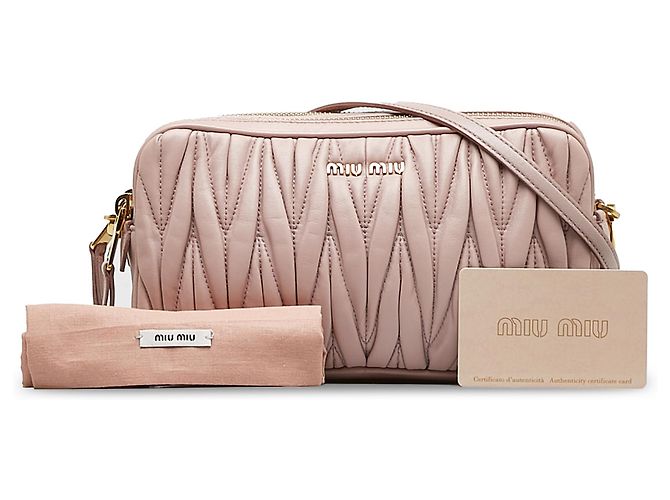 Borsa a tracolla Miu Miu Matelasse rosa - vista 12