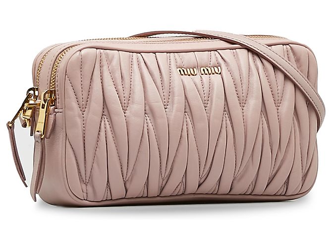 Borsa a tracolla Miu Miu Matelasse rosa - vista 2