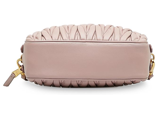Borsa a tracolla Miu Miu Matelasse rosa - vista 4