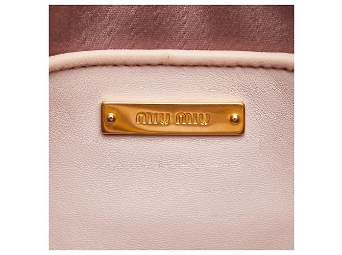 Borsa a tracolla Miu Miu Matelasse rosa - vista 7