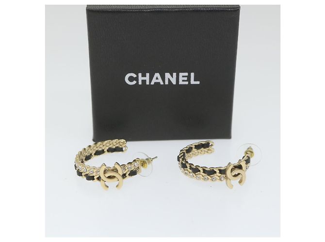CHANEL Orecchino a cerchio tono oro CC Auth bs9647 - vista 15