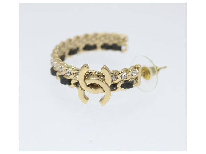 CHANEL Orecchino a cerchio tono oro CC Auth bs9647 - vista 9