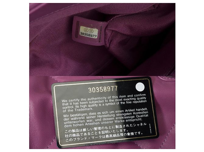 Borsa CHANEL Chanel 19 in Pelle Viola - 101548 Porpora - vista 8