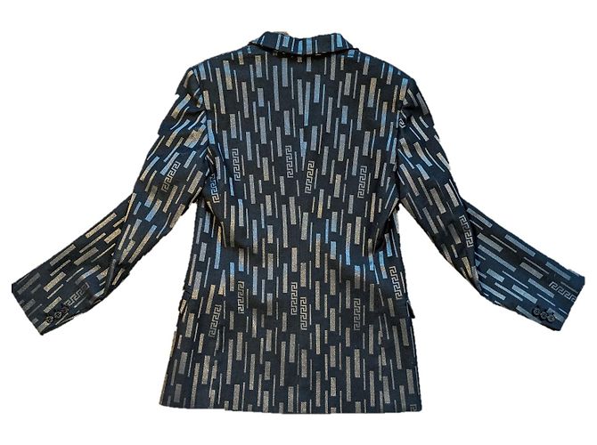Giacca Blazer Versace Jeans Couture Nero Argento - vista 2