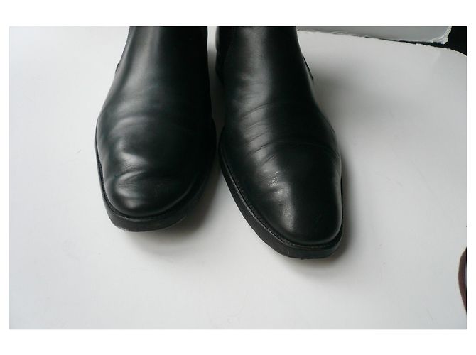 Hermès Stivaletti HERMES JERRY Pelle nera BE T41,5 IT Nero - vista 4