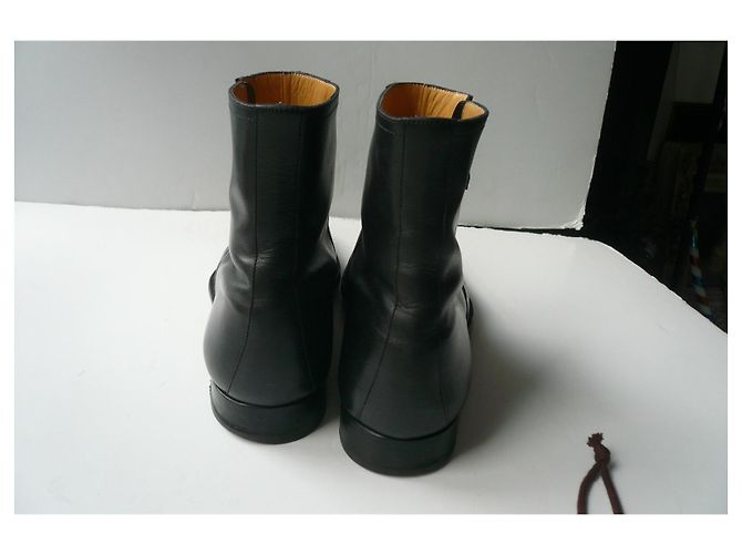 Hermès Stivaletti HERMES JERRY Pelle nera BE T41,5 IT Nero - vista 5
