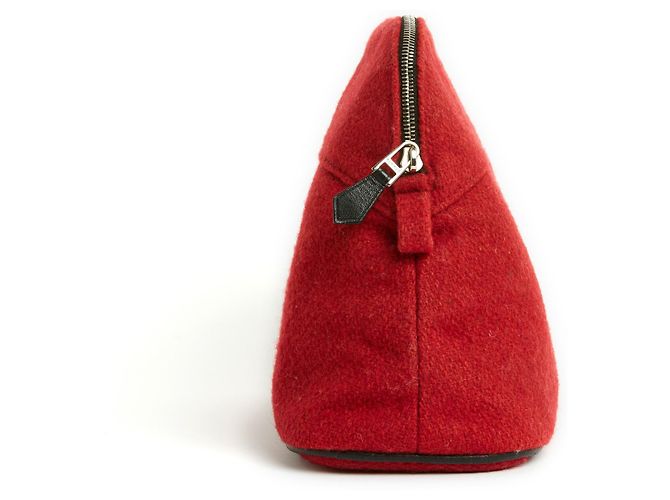 Hermès Bolide Marsupio Da Viaggio MM Lana Rosso - vista 3
