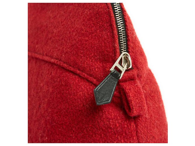 Hermès Bolide Marsupio Da Viaggio MM Lana Rosso - vista 4