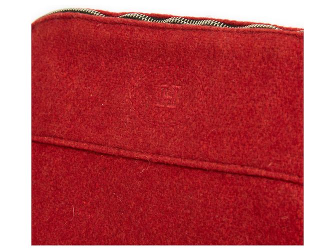 Hermès Bolide Marsupio Da Viaggio MM Lana Rosso - vista 5
