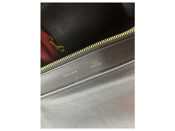 Trapèze Céline Celine Trapeze Tricolor Leder und Wildleder Rot - Ansicht 7