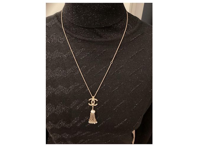 Collana Chanel placcata oro dorata D'oro - vista 2