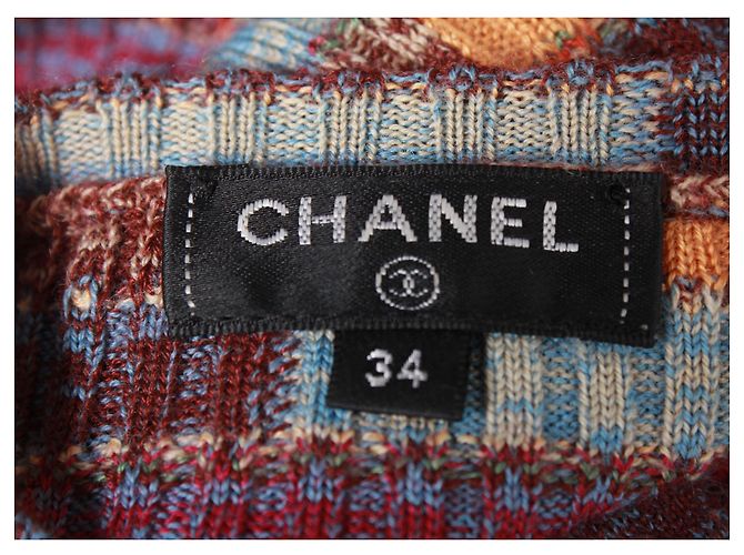 Timeless Gestreifter Chanel-Pullover aus mehrfarbigem Kaschmir Python drucken - Ansicht 5