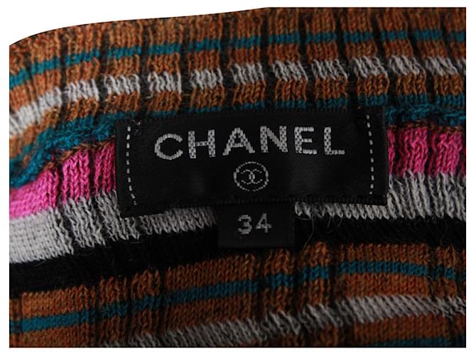 Timeless Gestreifter Chanel-Pullover aus mehrfarbiger Wolle Python drucken - Ansicht 5
