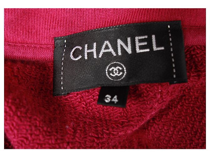 Timeless Chanel-Pullover mit Knopfdetail aus rosa Baumwolle Pink - Ansicht 5