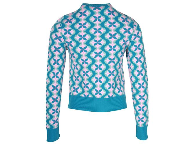 Timeless Chanel 2017 Coco Cuba Cardigan aus blauem Kaschmir - Ansicht 2