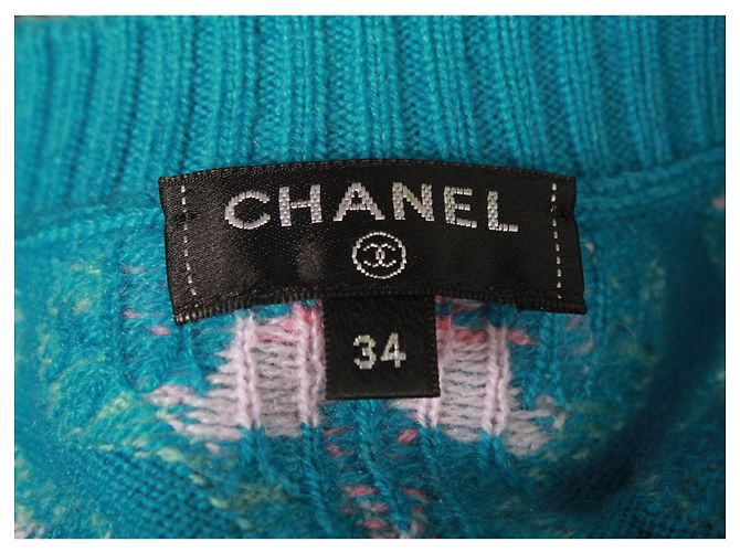 Timeless Chanel 2017 Coco Cuba Cardigan aus blauem Kaschmir - Ansicht 4