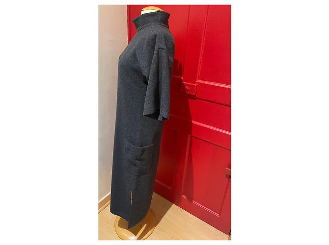 Vestido Agnès b. de lana gris - vista 2