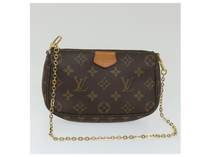 LOUIS VUITTON Monogram Multi Pochette Accessori Pouch Khaki M44813 auth 58358UN Cachi Monogramma - vista 21