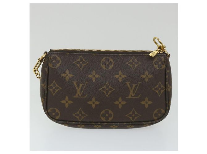 LOUIS VUITTON Monogram Multi Pochette Accessori Pouch Khaki M44813 auth 58358UN Cachi Monogramma - vista 22