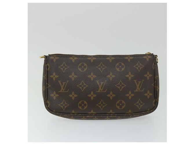 LOUIS VUITTON Monogram Multi Pochette Accessori Pouch Khaki M44813 auth 58358UN Cachi Monogramma - vista 3