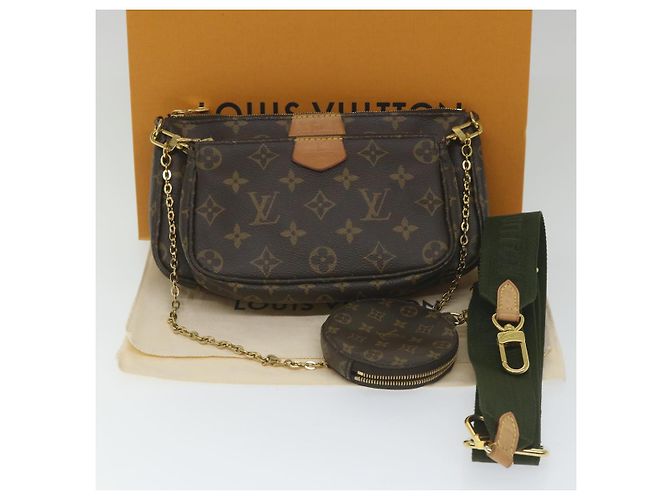 LOUIS VUITTON Monogram Multi Pochette Accessori Pouch Khaki M44813 auth 58358UN Cachi Monogramma - vista 34