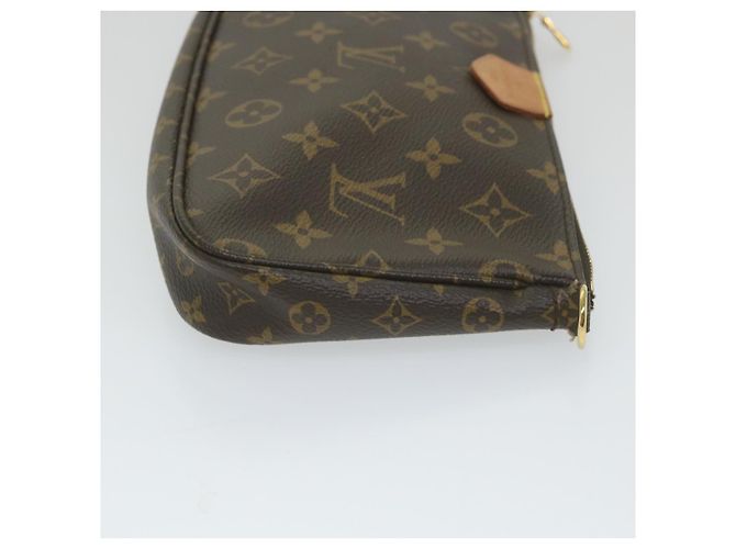 LOUIS VUITTON Monogram Multi Pochette Accessori Pouch Khaki M44813 auth 58358UN Cachi Monogramma - vista 4