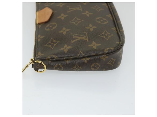 LOUIS VUITTON Monogram Multi Pochette Accessori Pouch Khaki M44813 auth 58358UN Cachi Monogramma - vista 5