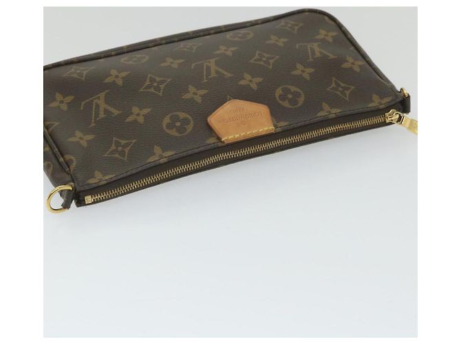 LOUIS VUITTON Monogram Multi Pochette Accessori Pouch Khaki M44813 auth 58358UN Cachi Monogramma - vista 6