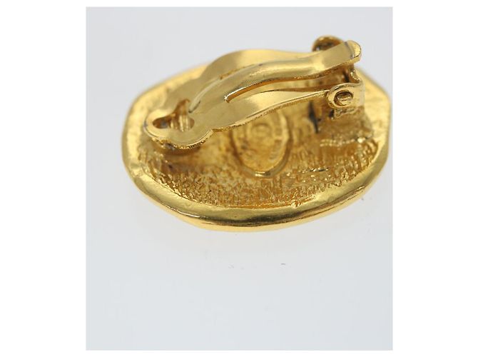 CHANEL Cambon Orecchino Metallo Tono Oro CC Auth bs9649 - vista 10