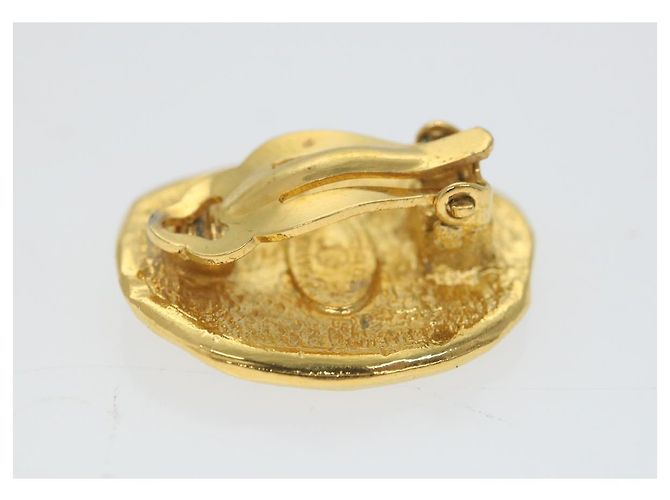 CHANEL Cambon Orecchino Metallo Tono Oro CC Auth bs9649 - vista 4