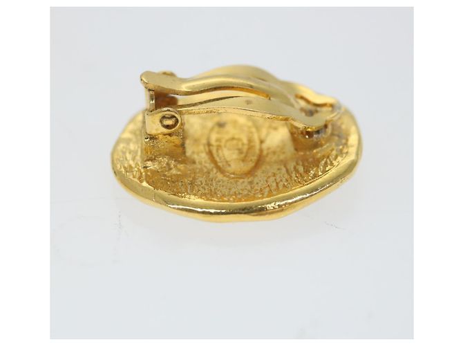 CHANEL Cambon Orecchino Metallo Tono Oro CC Auth bs9649 - vista 5