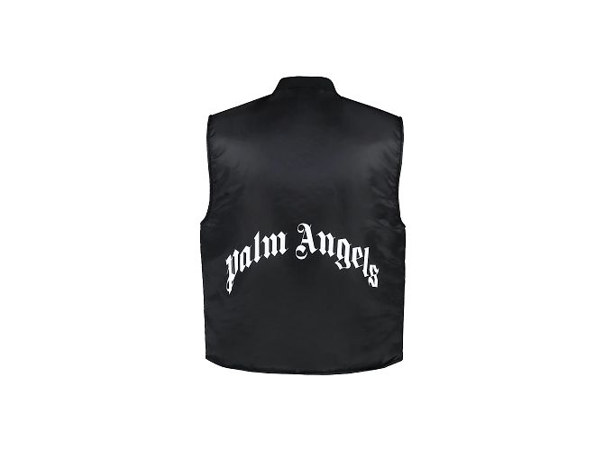 Palm Angels Geschwungene Logo-Weste Schwarz - Ansicht 3
