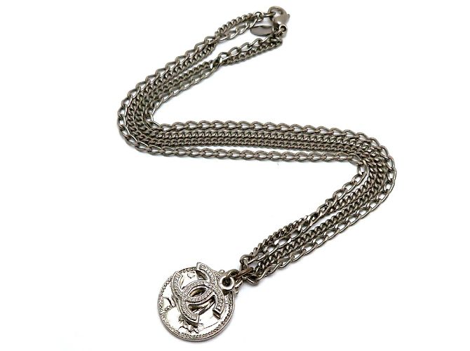 Chanel Collana a catena con monete CC Mademoiselle Argento - vista 3