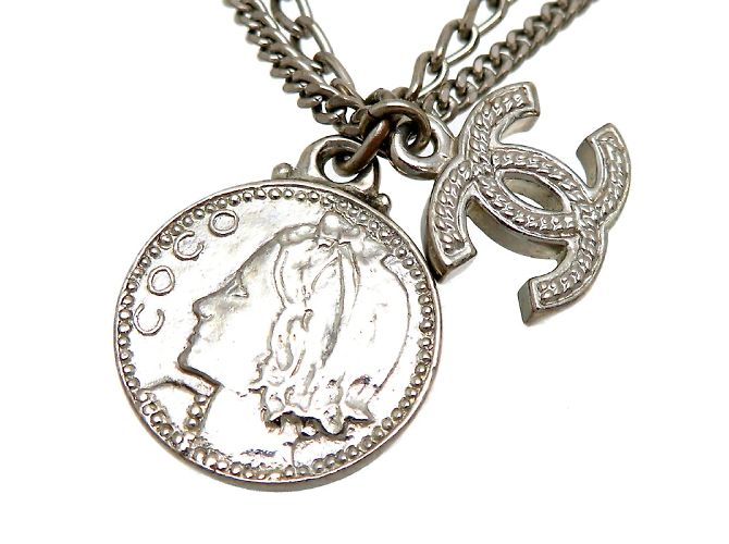 Chanel Collana a catena con monete CC Mademoiselle Argento - vista 4