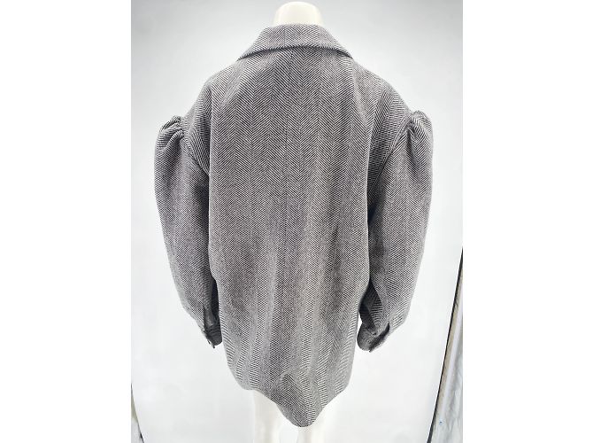 Autre Marque Las chaquetas de lana T.UK 8 Gris - vista 3